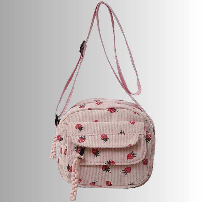 Urban Cord Mini torba w stylu streetwear – różowa w serduszka