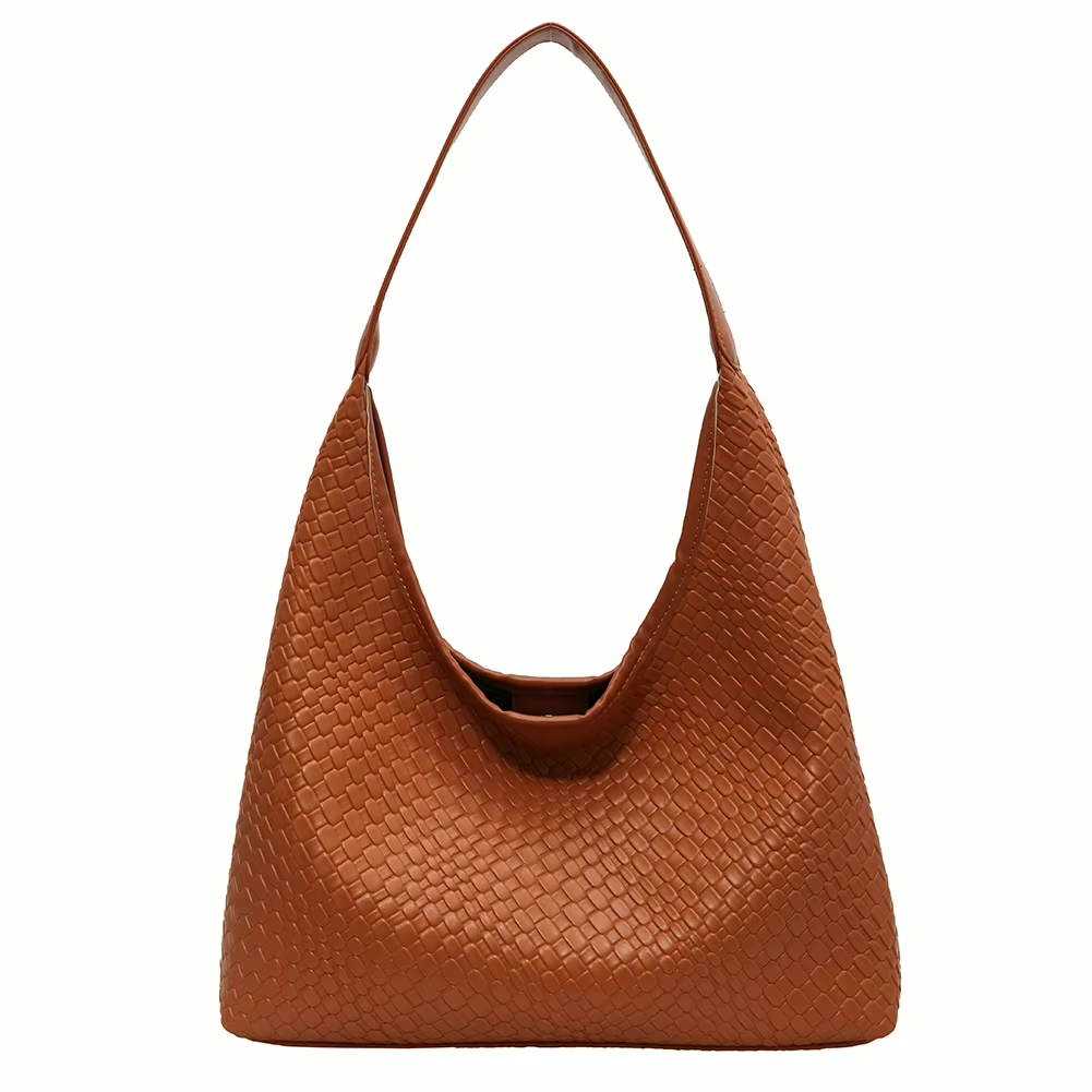 Livia Woven Tote shopperka z kosmetyczką – brązowa