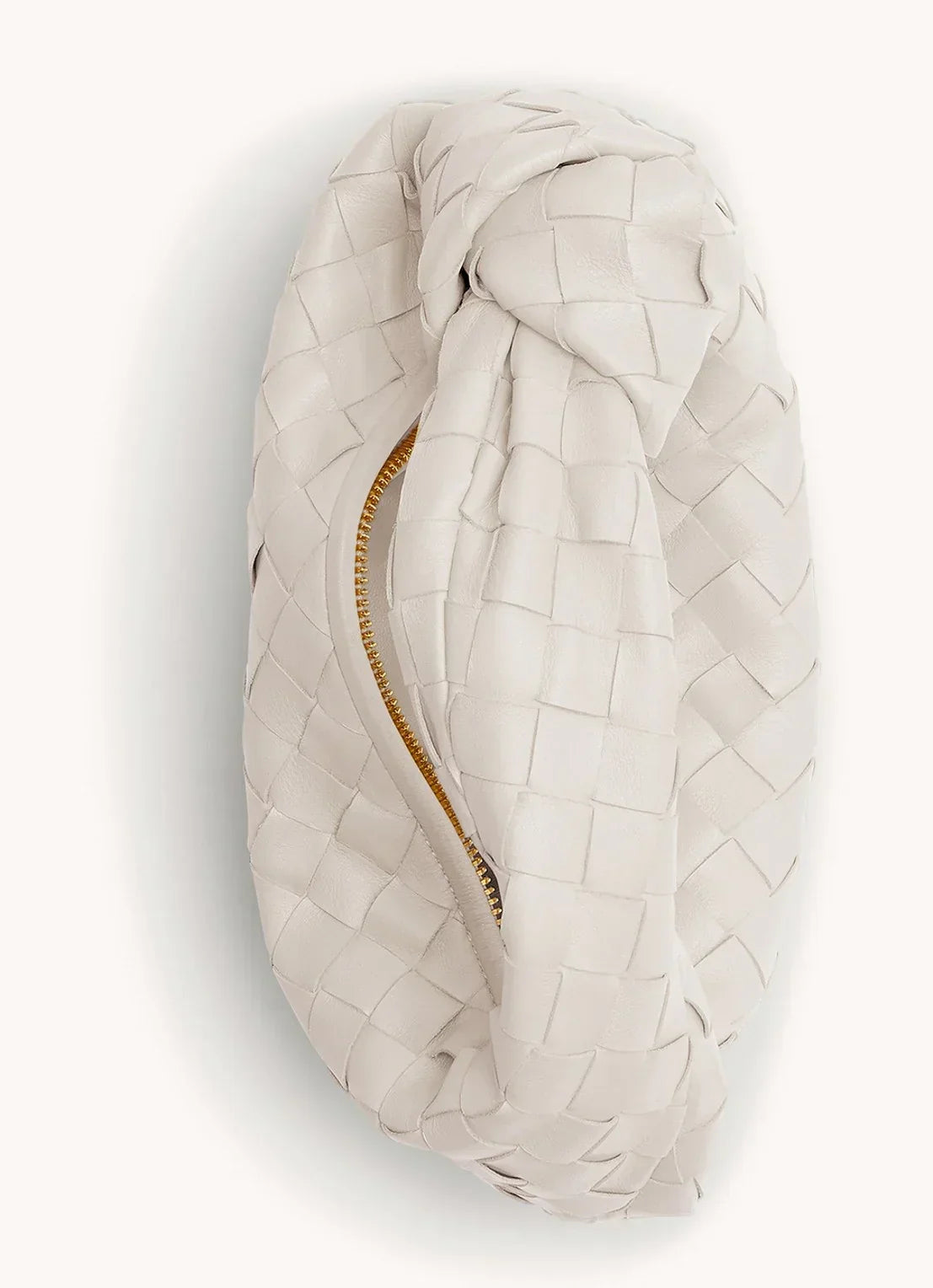 Allegra torebka damska – beżowa pleciona torebka z miękkim uchwytem